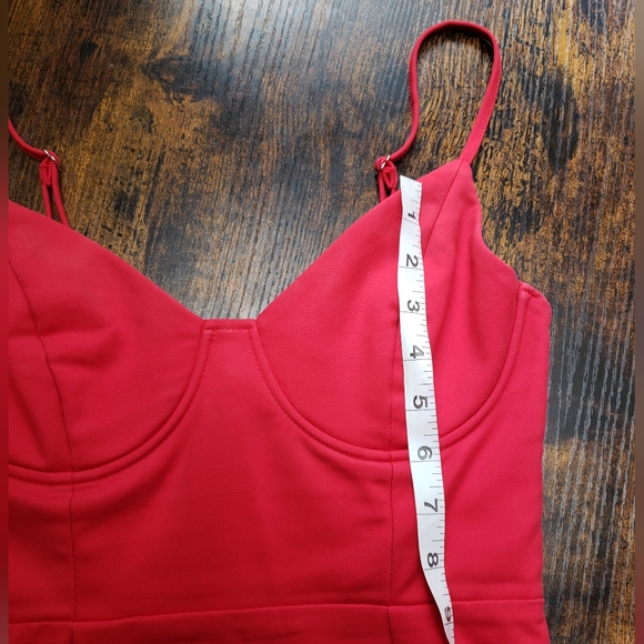 US4/ Princess Polly Novella mini red bustier balconette dress - Picture 4 of 12